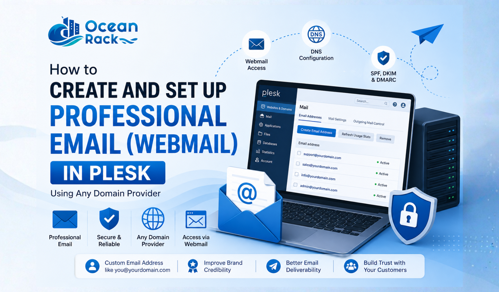 How to Create and Set Up Professional Email (Webmail) in Plesk Using Any Domain Provider