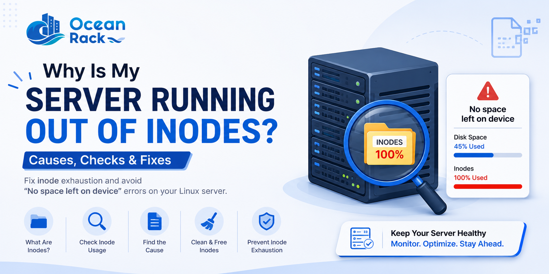Why Is My Server Running Out of Inodes? Causes, Checks & Fixes